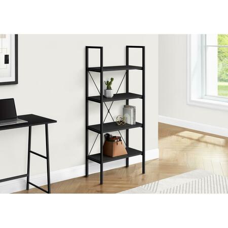 DAPHNES DINNETTE 48 in. Contemporary Bookcase, Black DA3067029